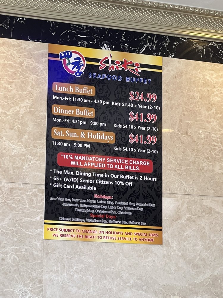 Shiki Seafood Buffet Menu - Image 1