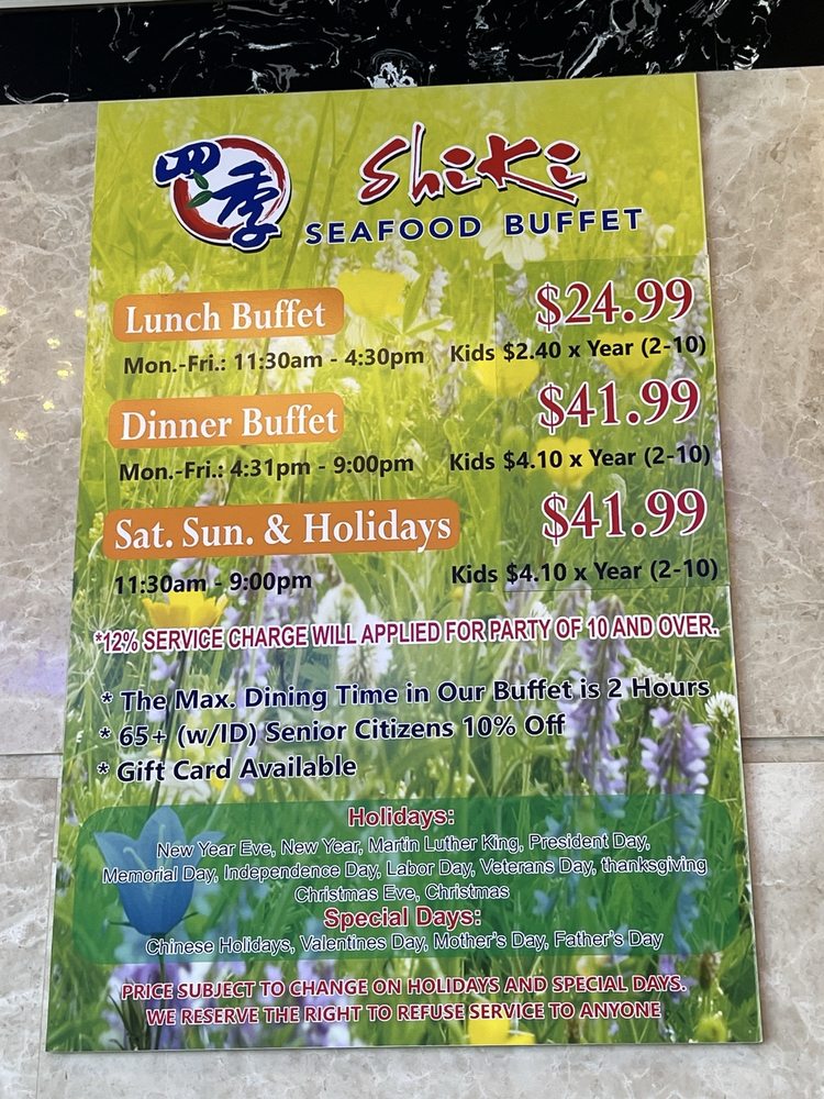 Shiki Seafood Buffet Menu - Image 2