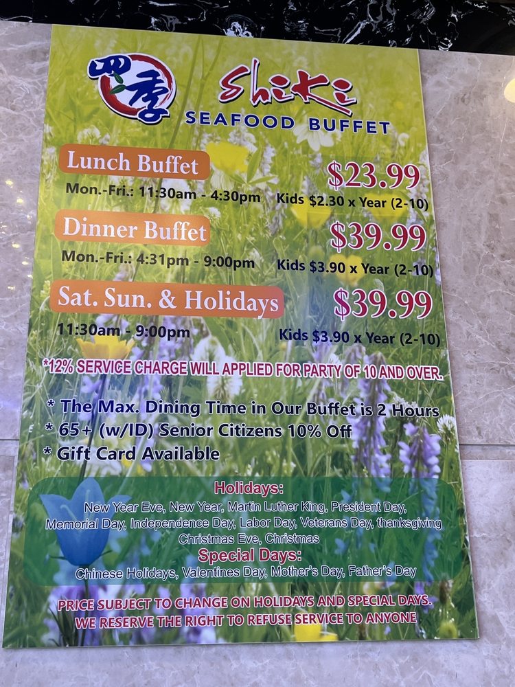 Shiki Seafood Buffet Menu - Image 9
